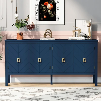 Streamdale Geometric Sideboard with Metal Handles