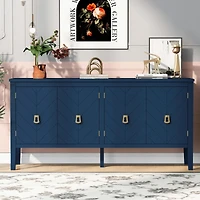 Streamdale Geometric Sideboard with Metal Handles