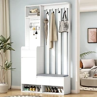 Streamdale Multifunctional Hallway Storage with Bench and Hooks