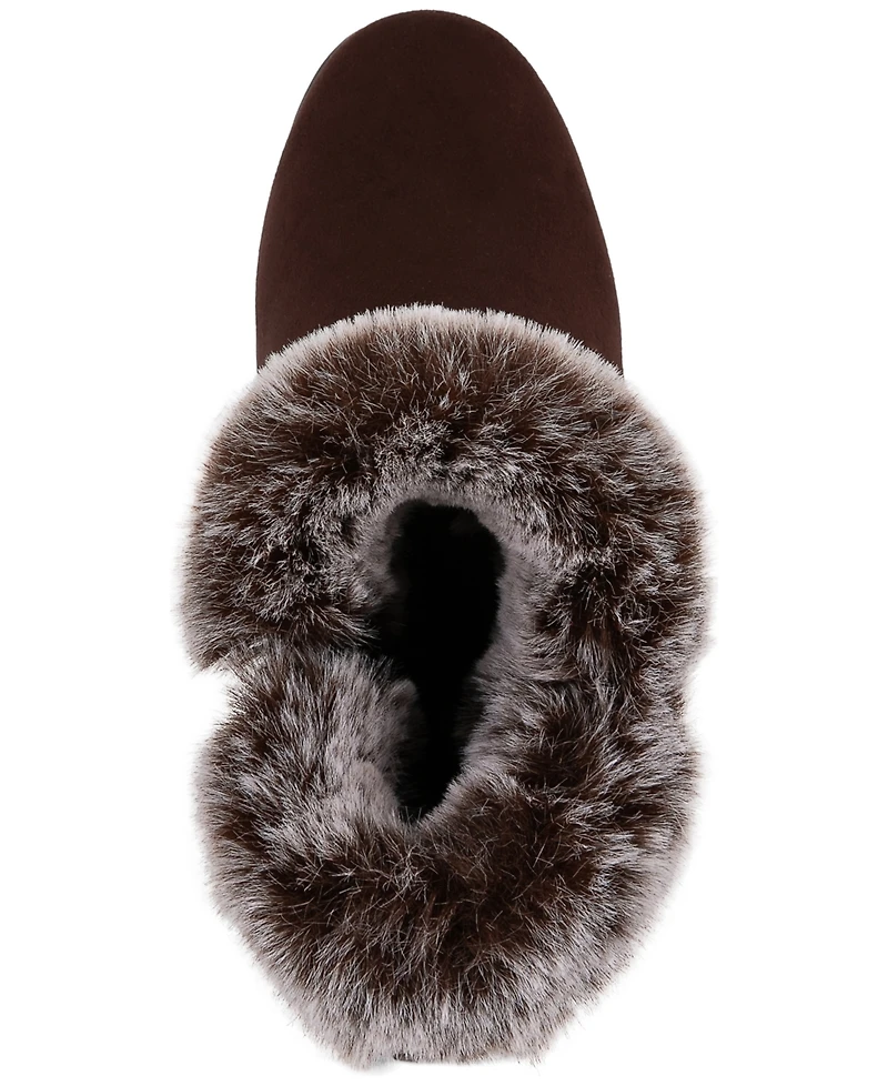 Jones New York Women's Carleen Faux Fur Cozy Wedge Booties