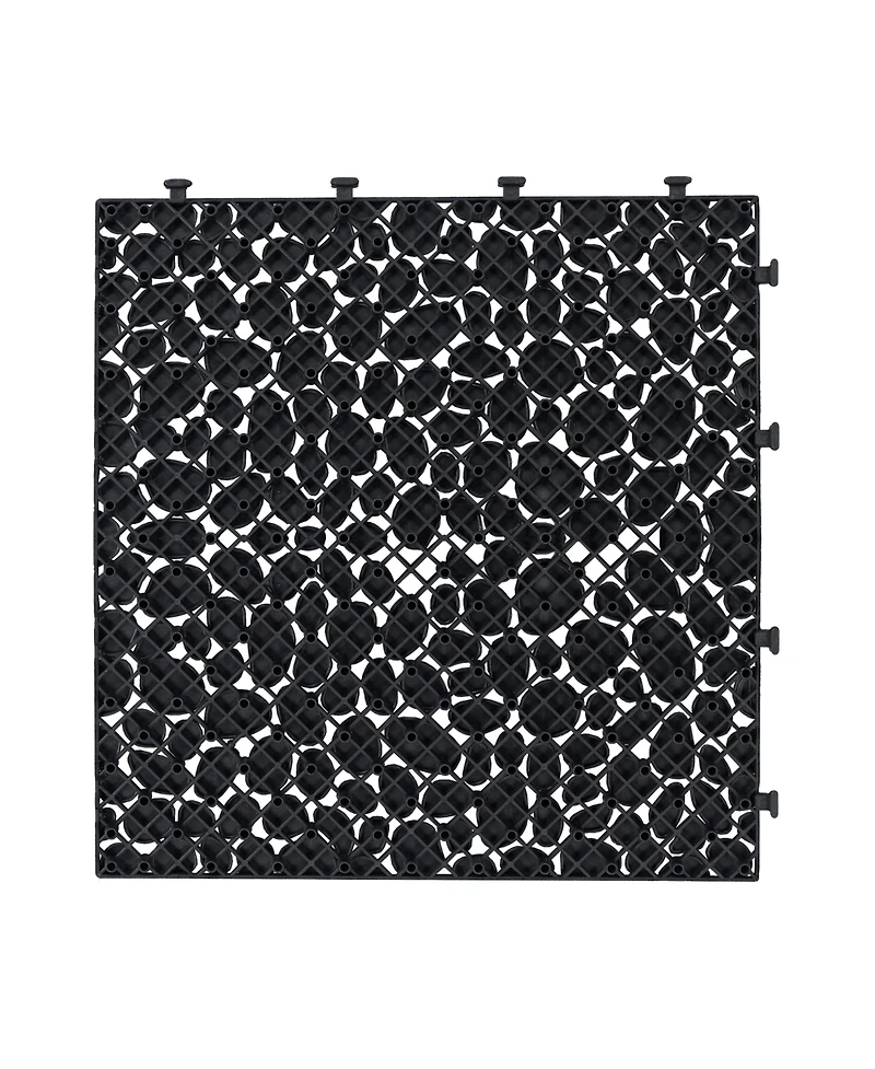 Streamdale Black Interlocking Deck Tiles (60-Pack)