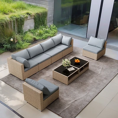 Streamdale 8-Piece Boho Patio Conversation Set