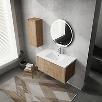 Streamdale Wall-Mounted Bathroom Vanity with Sink and Storage