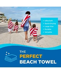 Ben Kaufman Striped Towel - Absorbent, 100% Cotton Towels - Oversized Towels for Beach Essentials - Quick-Dry Swimming Towels
