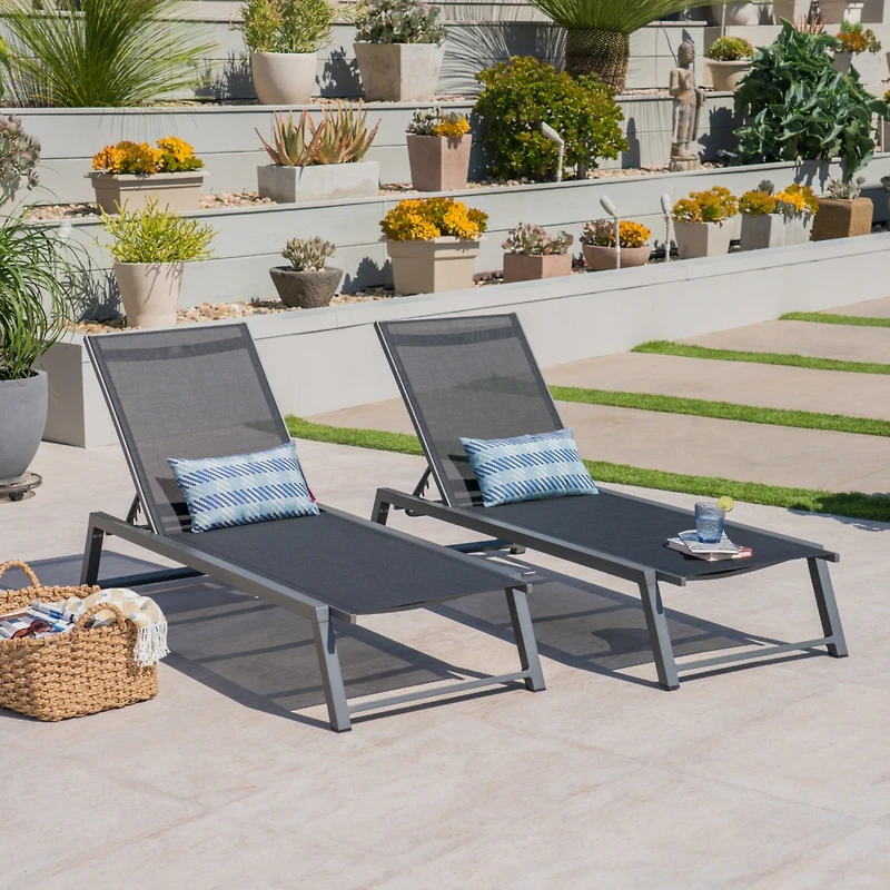 Streamdale Premium Aluminum Chaise Lounges Outdoor Comfort