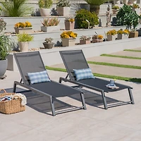 Streamdale Premium Aluminum Chaise Lounges Outdoor Comfort