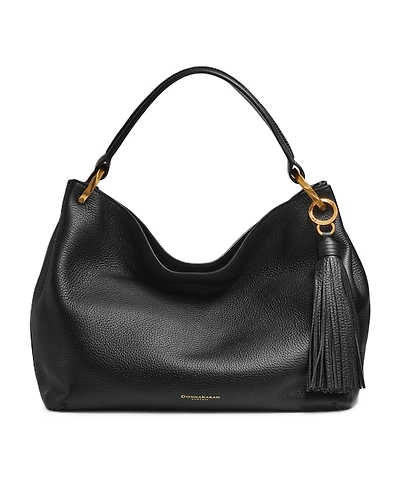 Donna Karan New York Glenwood Leather Shoulder with Tassel Detail