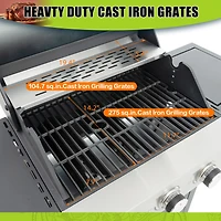 Streamdale 3-Burner Propane Gas Grill with Side Burner