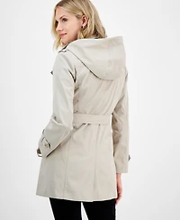 Michael Michael Kors Women's Double-Breasted Belted Hooded Coat, Exclusively at Macy's