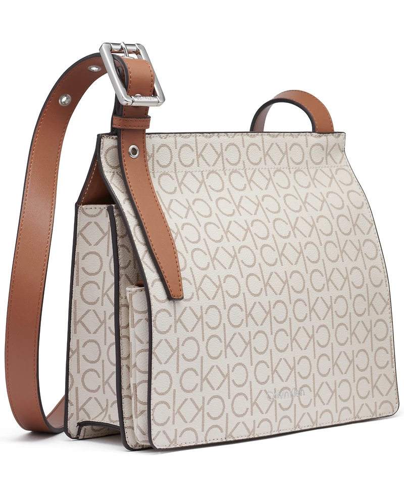 Calvin Klein Havana Flap Signature Small Messenger Bag