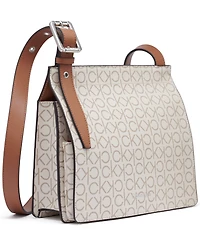 Calvin Klein Havana Flap Signature Small Messenger Bag