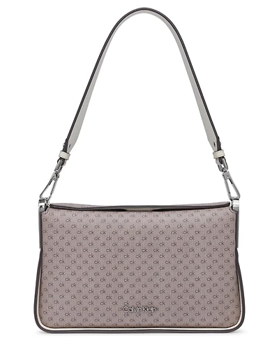 Calvin Klein Fay Signature Demi Shoulder with Magnetic Top Closure