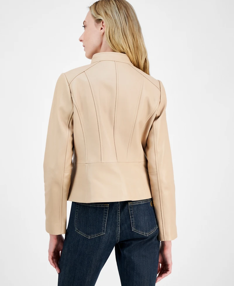 Michael Michael Kors Women's Zip-Front Leather Jacket