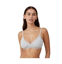 Cotton On Women's Lace Triangle Padded Bralette