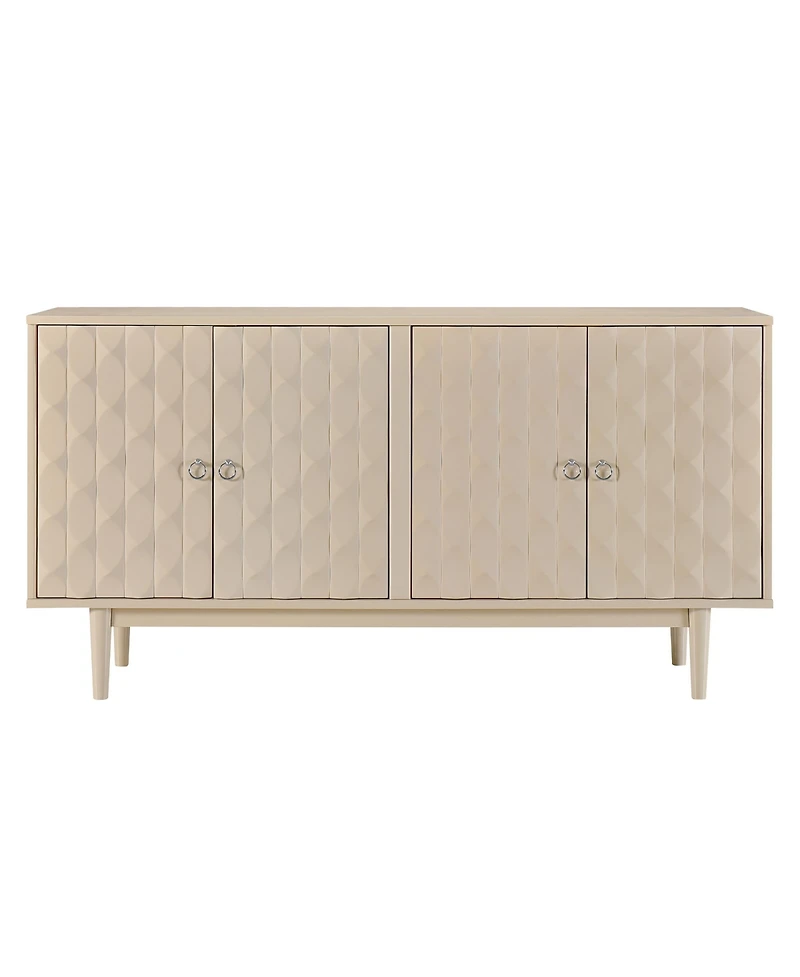 Streamdale Modern Almond Sideboard with Convex Doors