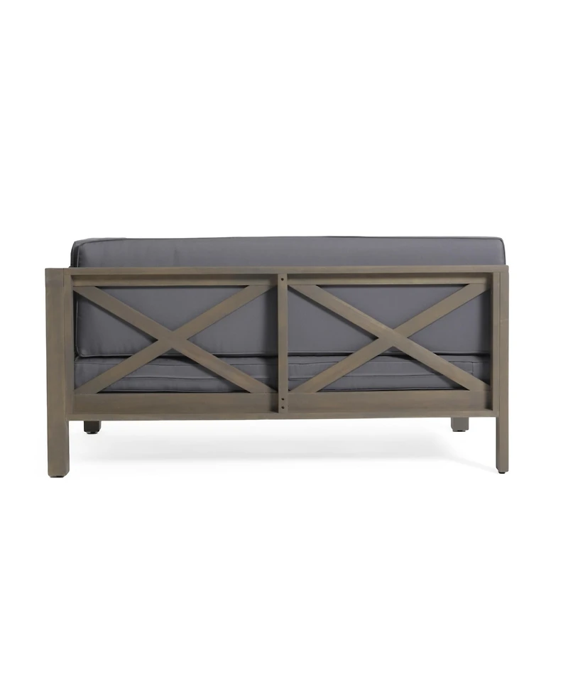 Streamdale Brava X-Back Right Corner Bench, Dark Grey