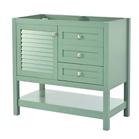 36" Bathroom Vanity without Sink, Free Standing Vanity Set with 2 Drawers & Soft Closing Doors, Bathroom Storage Cabinet with Solid Wood Feet (No