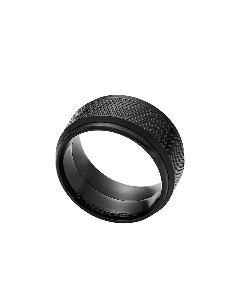 Fossil Knox Spinner Stainless Steel Band Ring