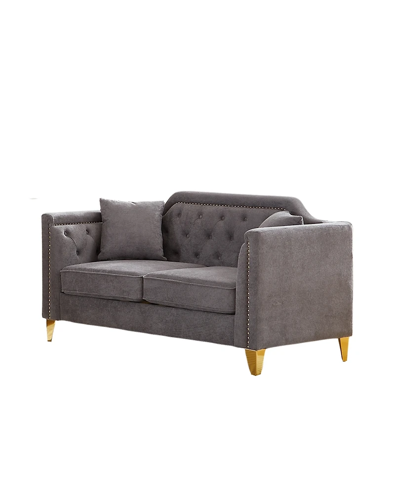 Streamdale Mid-Century Modern Chenille Sofa with Tufted Buttons