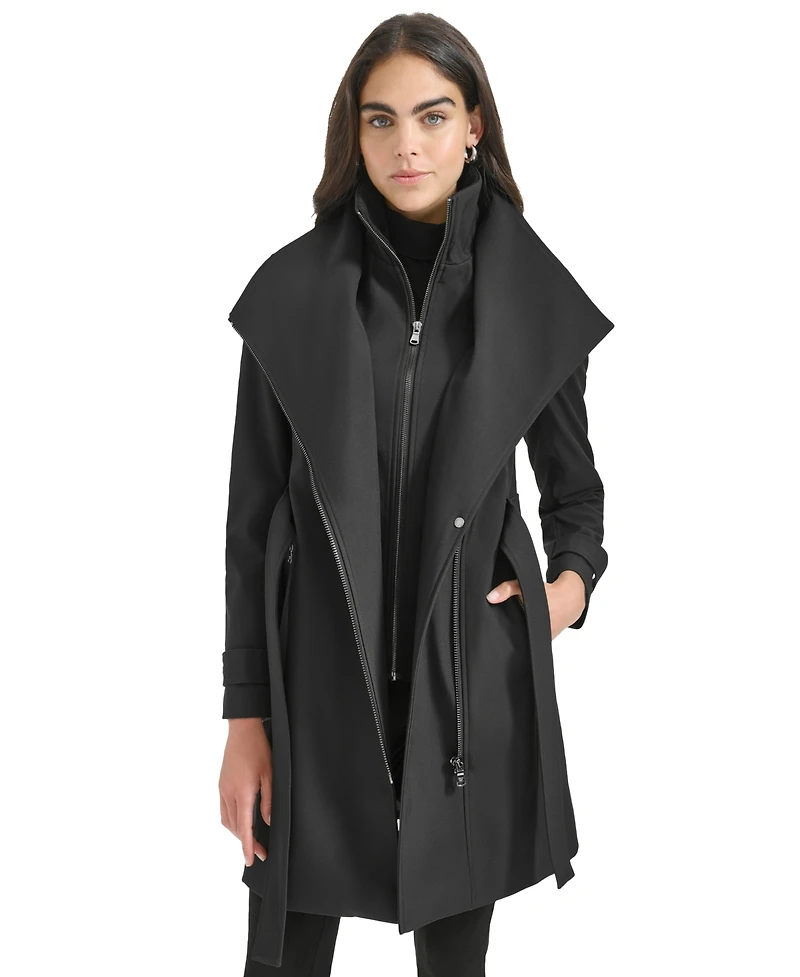 Calvin Klein Women's Long Sleeve Belted Wrap Coat