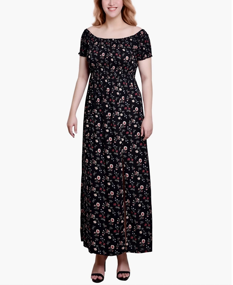Ny Collection Women's Smocked Bodice Maxi Dress