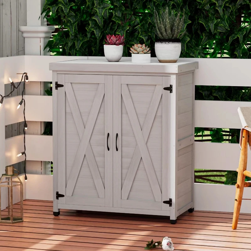 Streamdale Potting Bench with Storage and Table Top