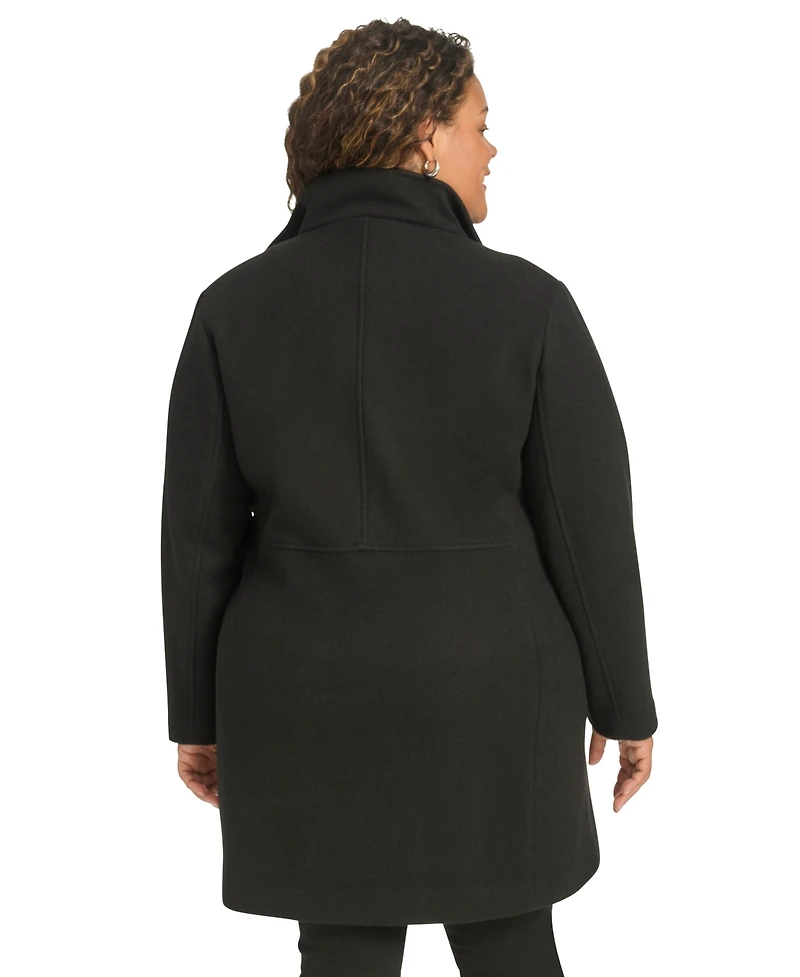 Calvin Klein Womens Plus Size Walker Coat, Created for Macys