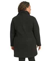 Calvin Klein Womens Plus Size Walker Coat, Created for Macys