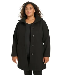Calvin Klein Womens Plus Size Walker Coat, Created for Macys