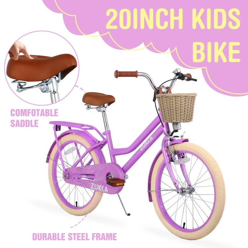 Streamdale Girls' 20" Bike with Basket for Ages 7-10