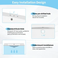 Streamdale (Sink Only) 36-inch Resin Sink-Resin