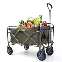 Outdoor Garden Multipurpose Micro Collapsible Beach Trolley Cart Camping Folding Wagon