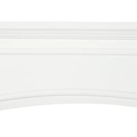 Modern Fireplace Mantel, Surround Mantels for Fireplace with Decorative Pattern Interior Width 29" White