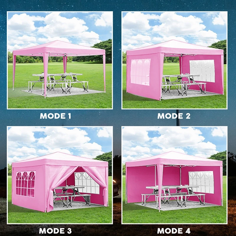 Streamdale 10'x10' Folding Canopy with Sidewalls, Upf 50+