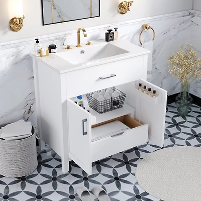 Streamdale Compact 30" Bathroom Vanity with Ample Storage