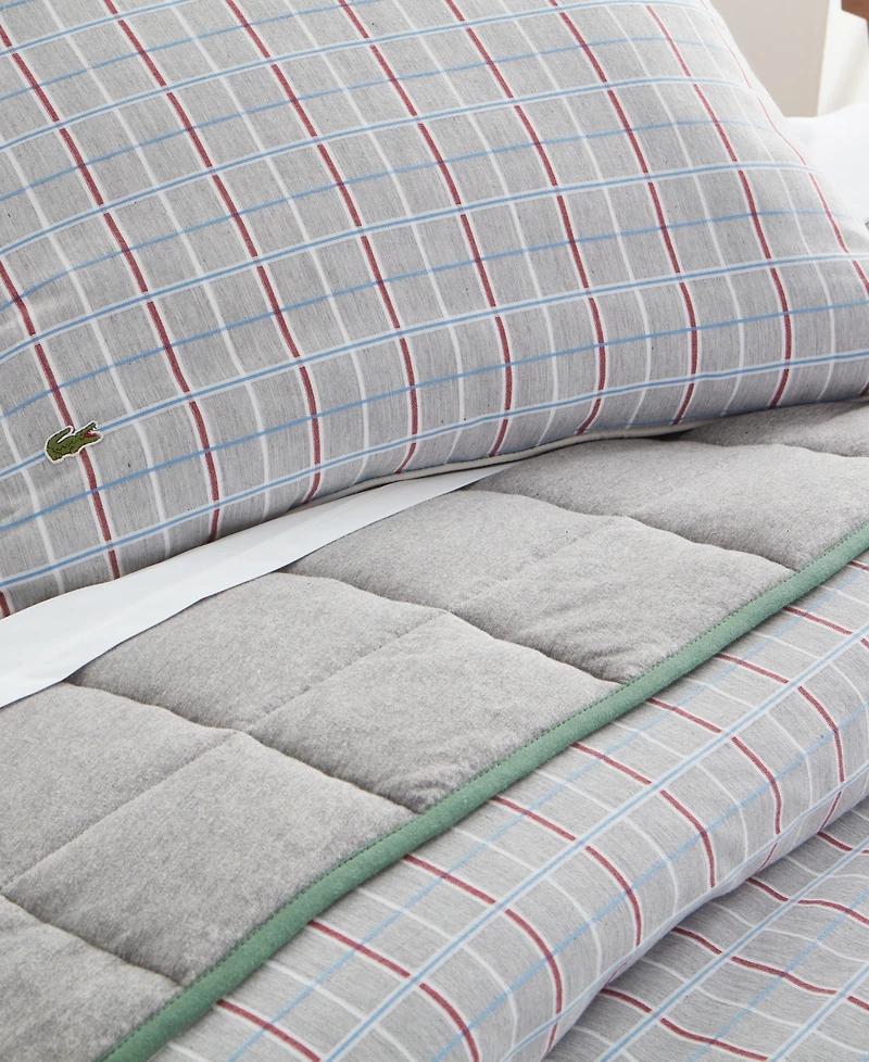 Lacoste Home Racquet Check 3-Pc. Comforter Set, King