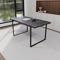 Streamdale Industrial Black Mdf Dining Table (59")