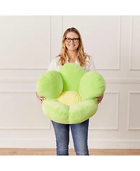 ECR4Kids SoftZone Flower Cozy Cushion, Bright Green
