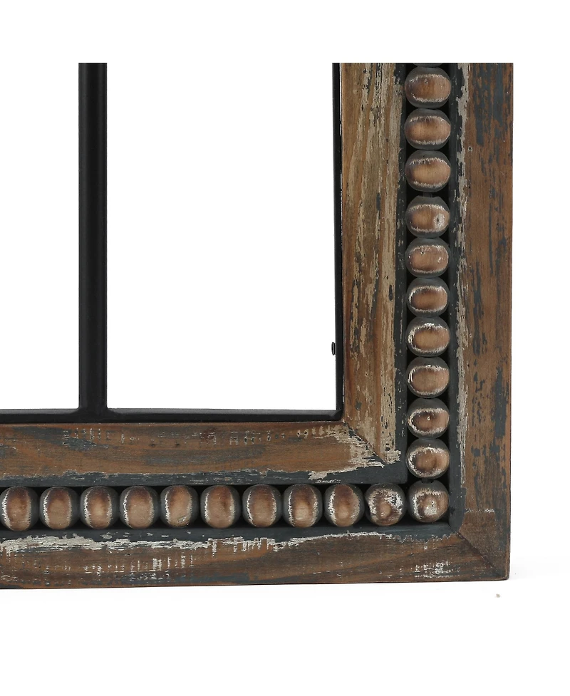 LuxenHome Wood and Metal Cathedral Wall Decor