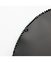 LuxenHome Circles Black Metal Frame Round Wall Mirror