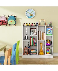 5-Cube Bookcase for Kids 41" Wooden Toy Storage Organizer for Kid's Room