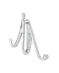 Bling Jewelry Large Statement Abc Pave Crystal Letters Alphabet Initial Scarf Lapel Pin Brooch Silver Plated