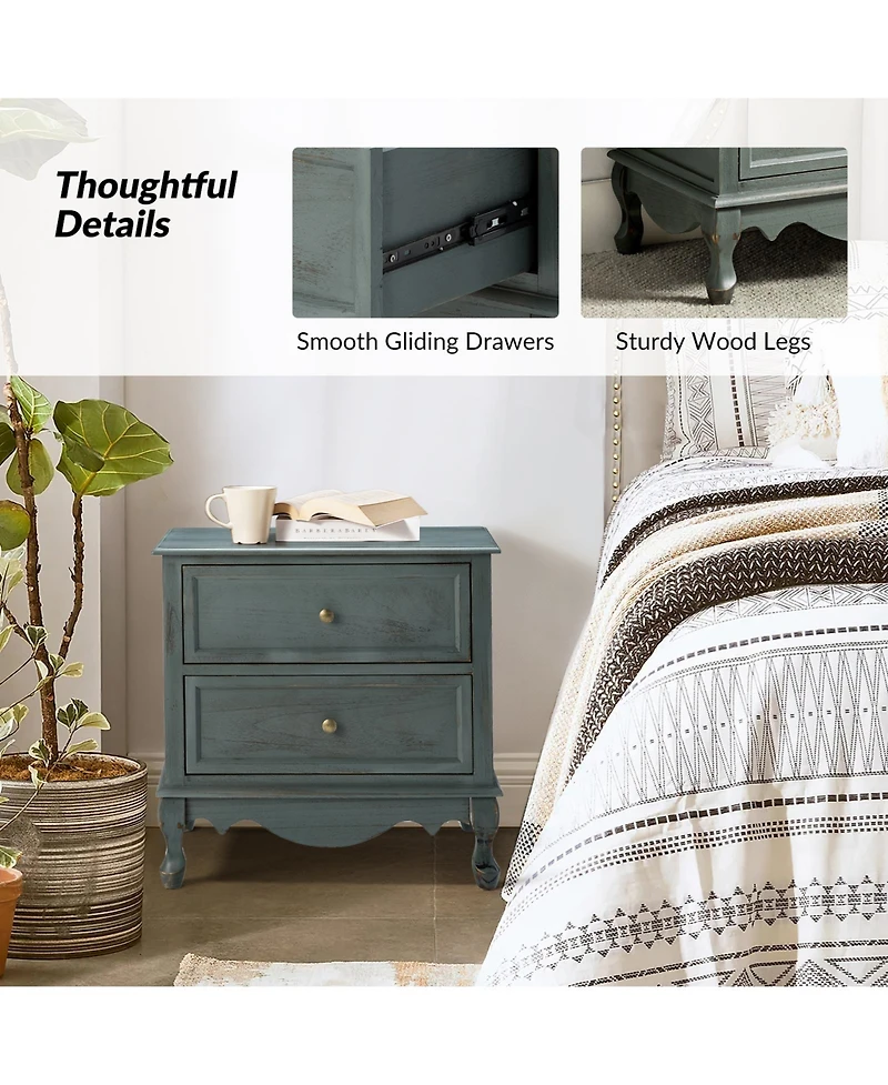 Pallantium Classical 24" Tall 2 - Drawer Nightstand