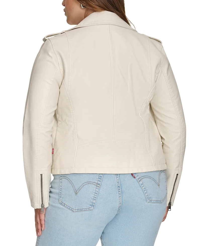 Levi's Plus Size Trendy Faux Leather Moto Jacket