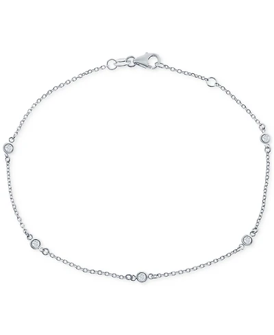 Diamond Bezel Station Link Bracelet (1/6 ct. t.w.) 14k White or Yellow Gold