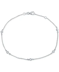 Diamond Bezel Station Link Bracelet (1/6 ct. t.w.) 14k White or Yellow Gold