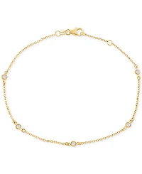 Diamond Bezel Station Link Bracelet (1/6 ct. t.w.) in 14k White or Yellow Gold