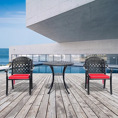 Streamdale 3-Piece Cast Aluminum Patio Set w/ Cushions