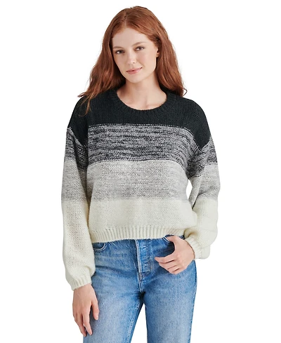 Steve Madden Women's Colette Striped Balloon-Sleeve Sweater