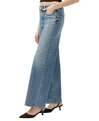 Silver Jeans Co. Women's Suki Mid Rise Curvy Fit Wide